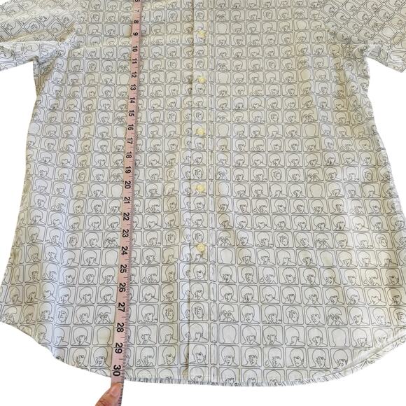 The Beatles Short Sleeve Dress Shirt Hard Day's Night White Cotton Men’s Size XL - Picture 4 of 6